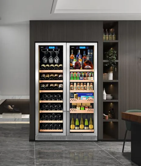 

For L80D Double Temperature Constant Temperature and Humidity Household Commercial Embedded Wine Cabinet Ice Bar Tea Cabinet