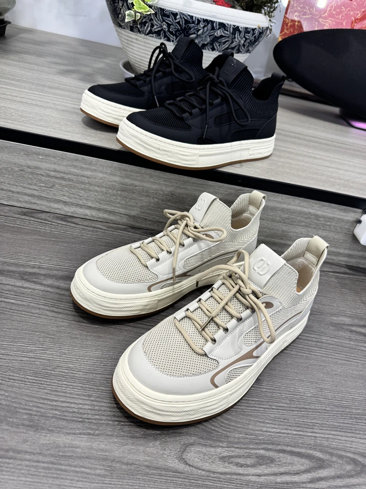 

Eurasian Cow Shoes! Summer Men's High-End Ultra-Leather Breathable Fabric Upgraded Casual Shoes Fashionable All-Around