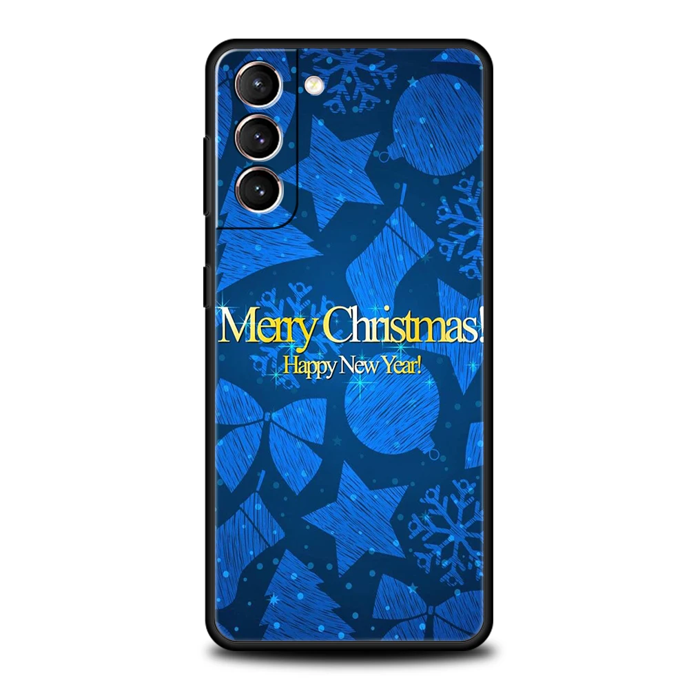 삼성 갤럭시 S24, S23, S22, S20, S21 FE 울트라, S24, S23, S10, S10E, S9, S8 플러스, 5G 휴대폰 커버 가방, 겨울 메리 크리스마스 휴대폰 케이스