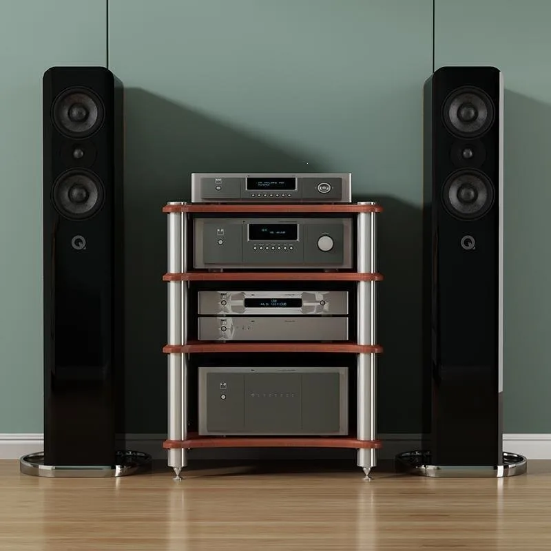 Audio Cabinet Power Amplifier Cabinet Audio Stand Speaker Stand with Absorber