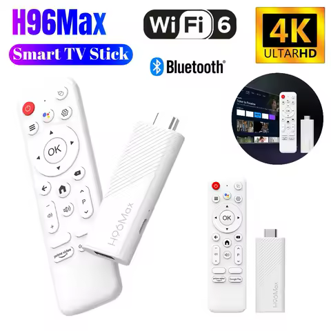 2025 Android 14.0 Smart TV Stick H96 MAX 4K HD Wifi6 Mini TV Stick Smart TV Box 2GB 16GB 8GB Allwinner H313 Voice Media Player