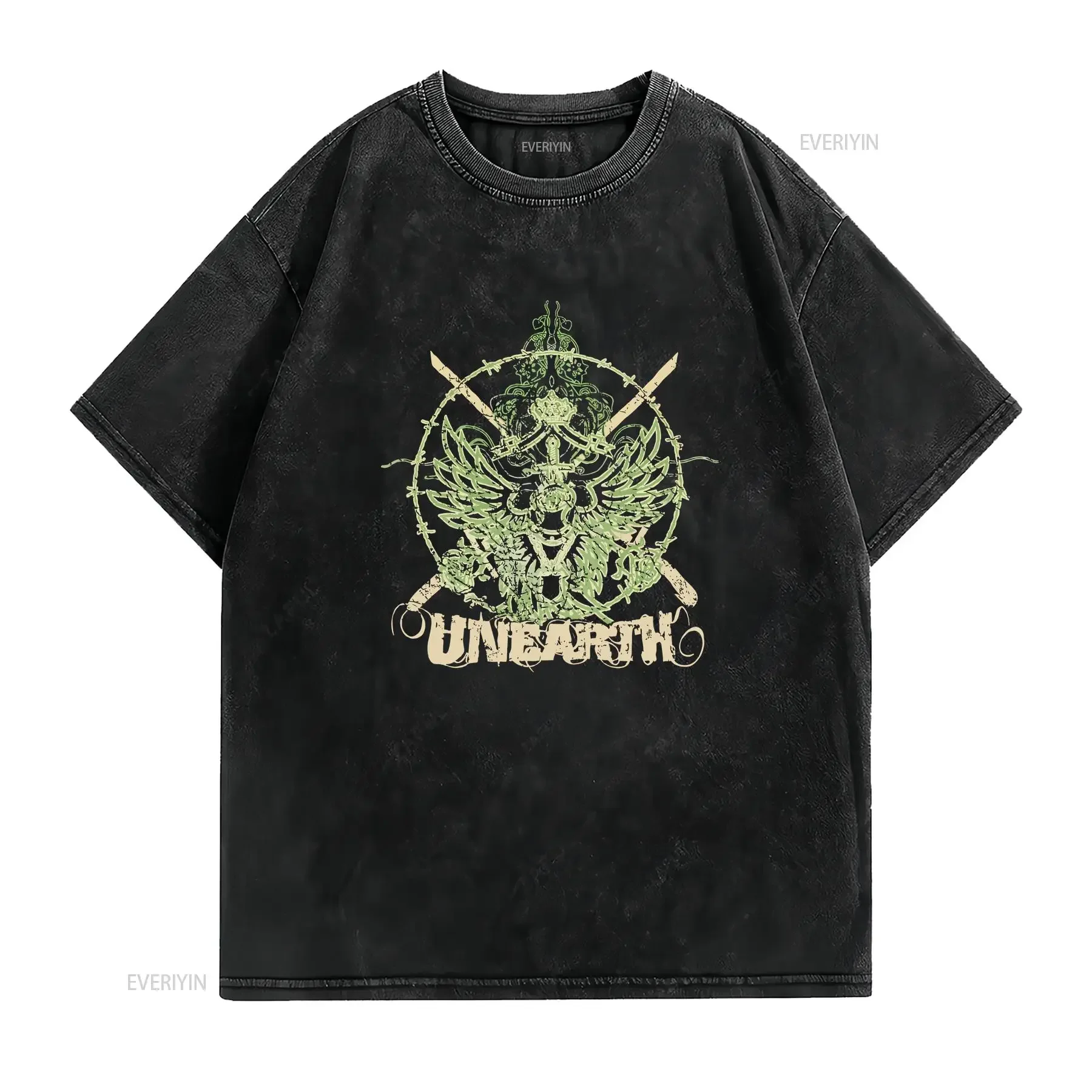 UNEARTH Band metalcore T Shirt remake full sizes TE6002 long or short sleeves vintage Washed Soft Stretched Unisex Stylish