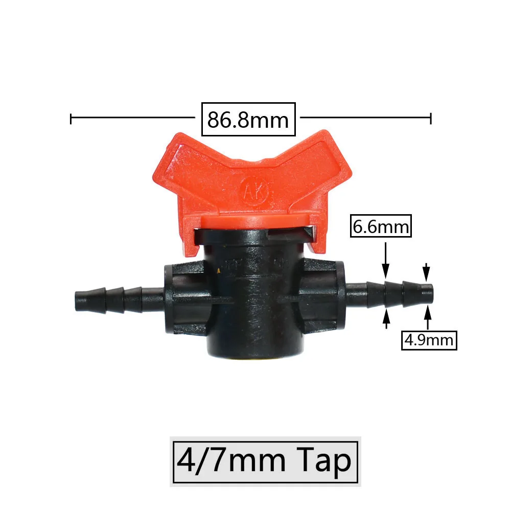 4/8/10/12/16/20/25mm Hose Barbed Mini Valve Garden Tap Barb Connectors With 1/2 3/4 Inch Thread Drip Irrigation System Fitting