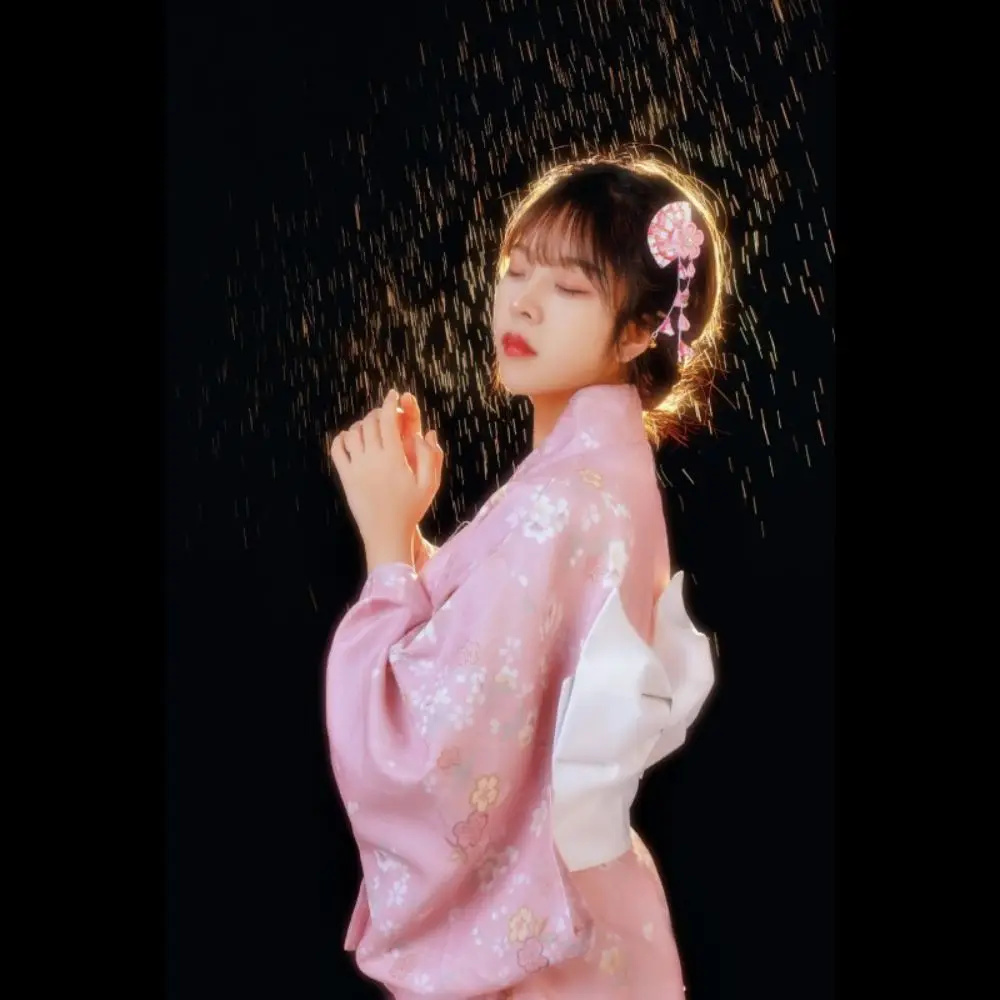 

Printed Floral Traditional Japanese Kimono Japanese Style Elegance Sakura Girl Kimono Dress Asian New