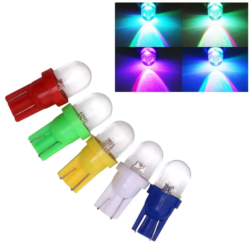 10Pcs Transparent Lens Instrument Cluster Panel Car Door Lights 12V Led Bulb T10 W5W 555 158 192 168 194 Arcade Pinball Light
