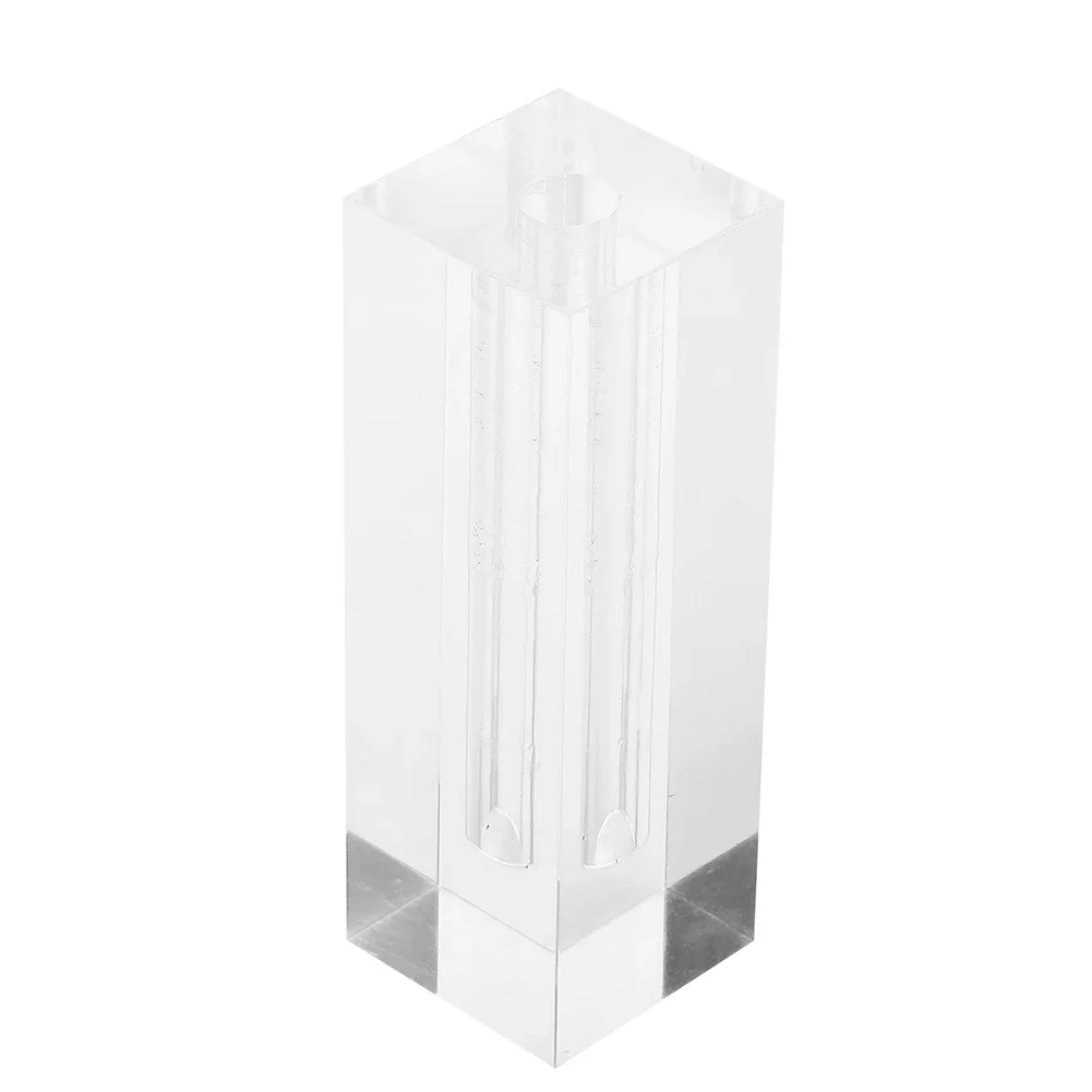 Transparent Rectangular Rose Flower Base Acrylic Display Stand Home Room Decoration Ornament