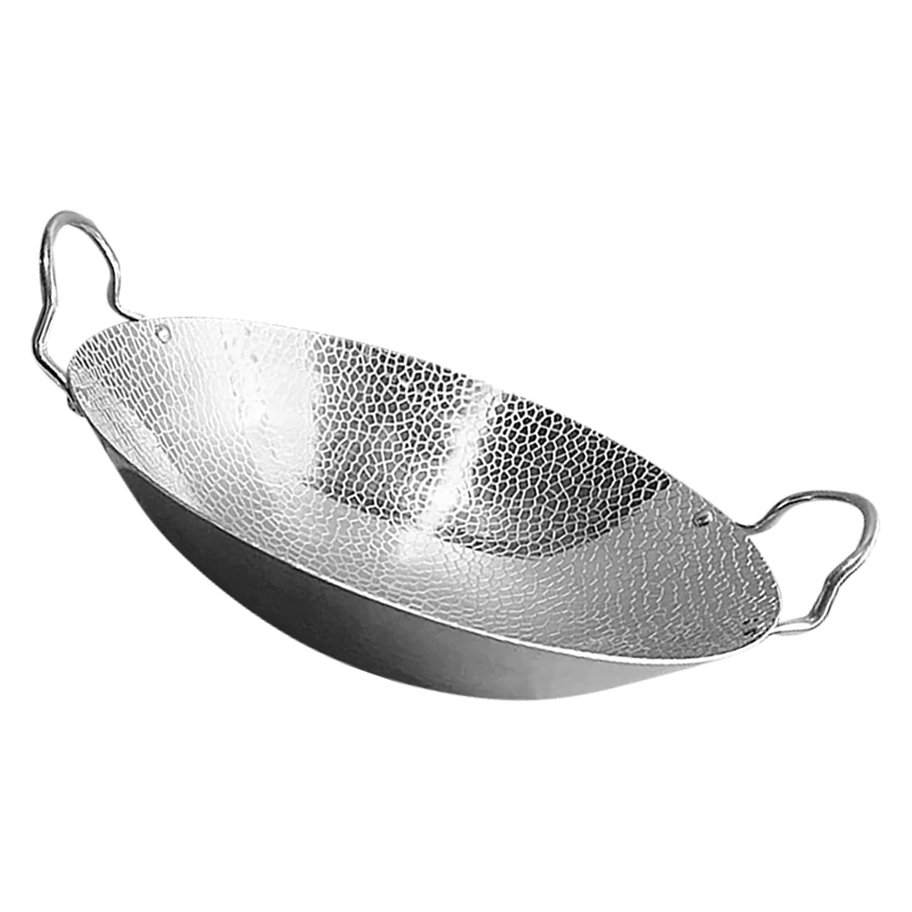 

Alcohol Dry Wok Stainless Steel Cooking Pan Kitchenware 304 Material Easy Clean Portable Small Griddle Camping Cookware
