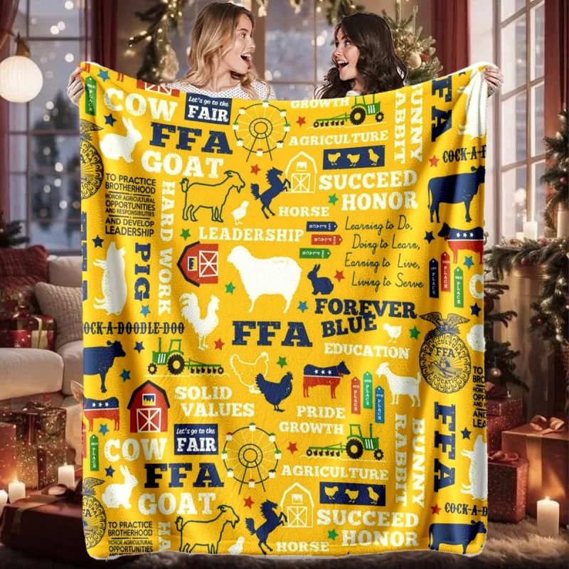 

Плед Farm Fun, плотная фланелевая ткань, мягкий и плотный, теплый и нелиняющий, легко чистится, идеальный подарок