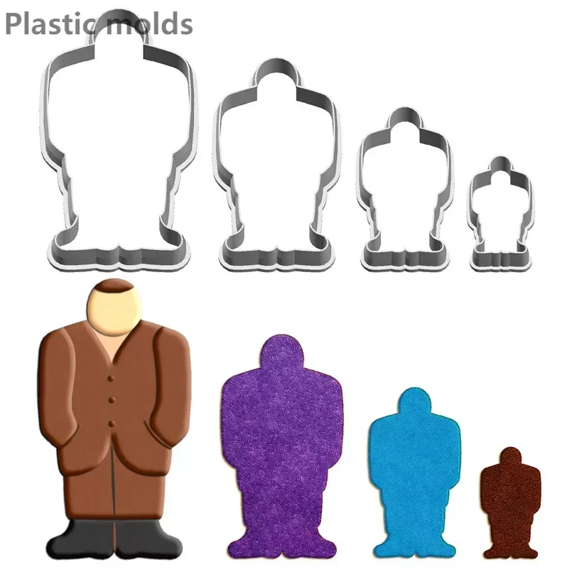 

Four Specifications Cartoon Gingerbread Human,Big Man,Plastics Mould,Cake Fondant Tool,Cookie Sushi and Fruits Cutters