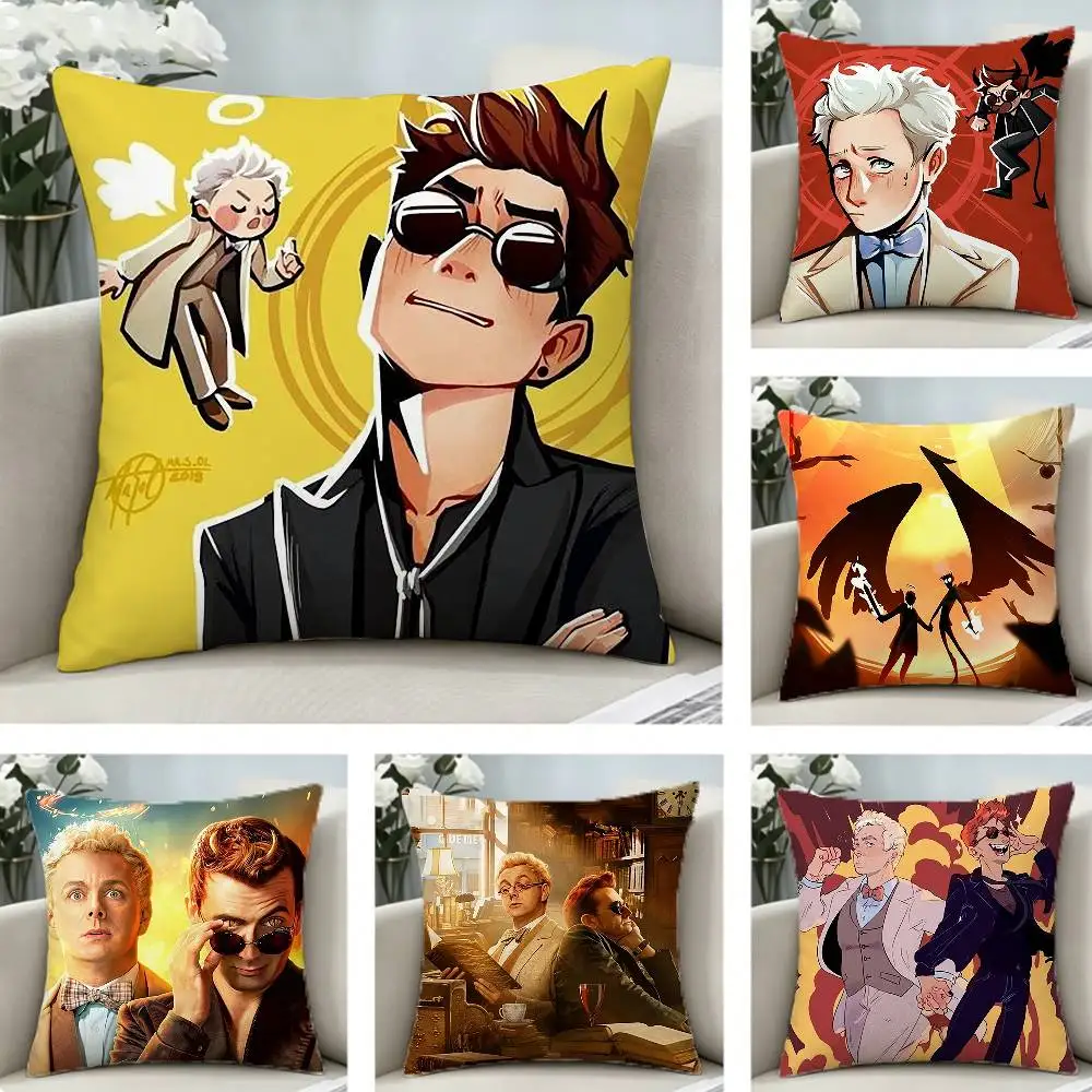 

COOL good O-omens new Group Pillow Case Pattern Printed Pillowcase For Living Room Sofa Cushion Cover
