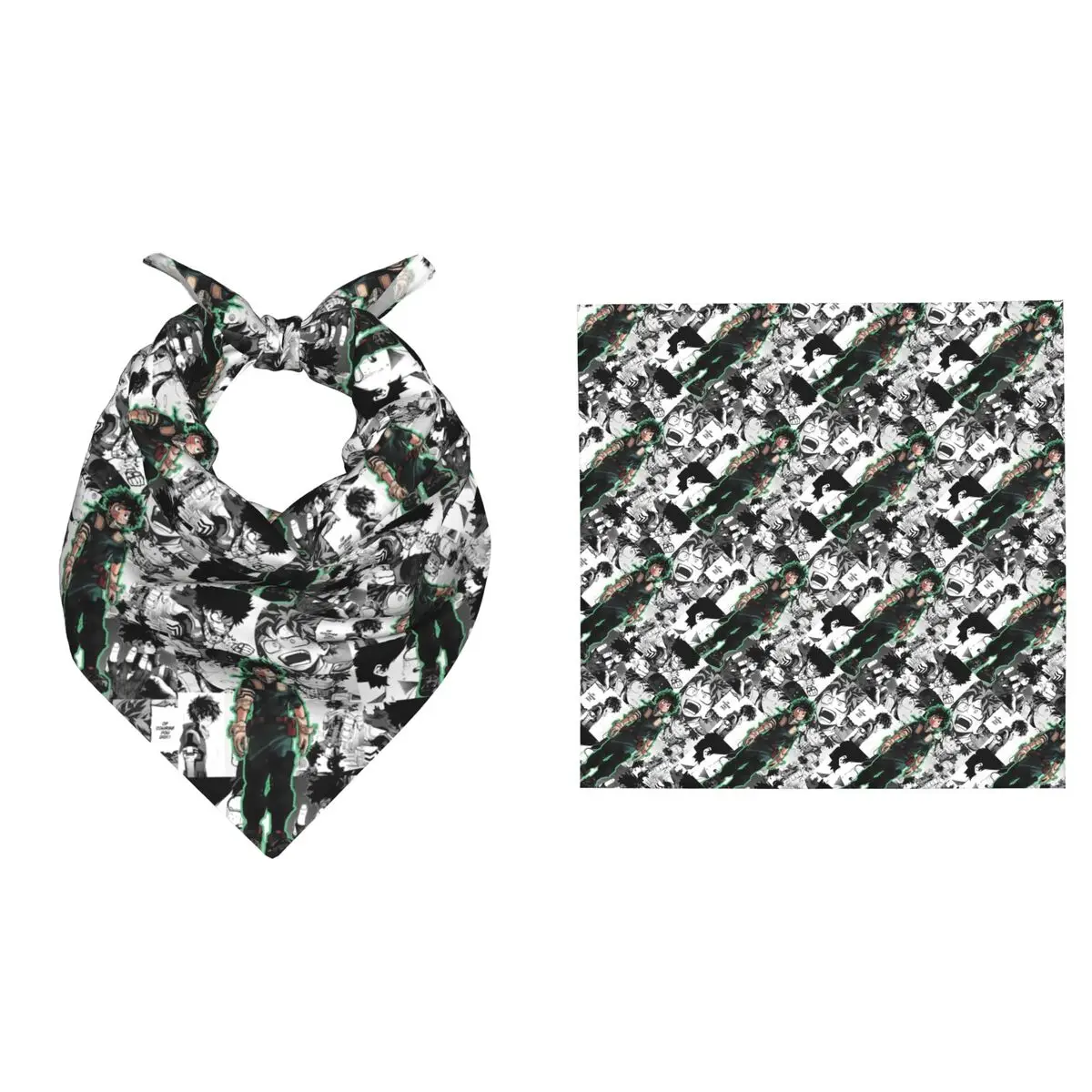 My H-Hero Academia Deku Stirnband Handgelenk-Haarband für Feiertagspartys, weiches Haarband für Damen, Helden-Anime-Grafik, japanischer Stil, Bandana