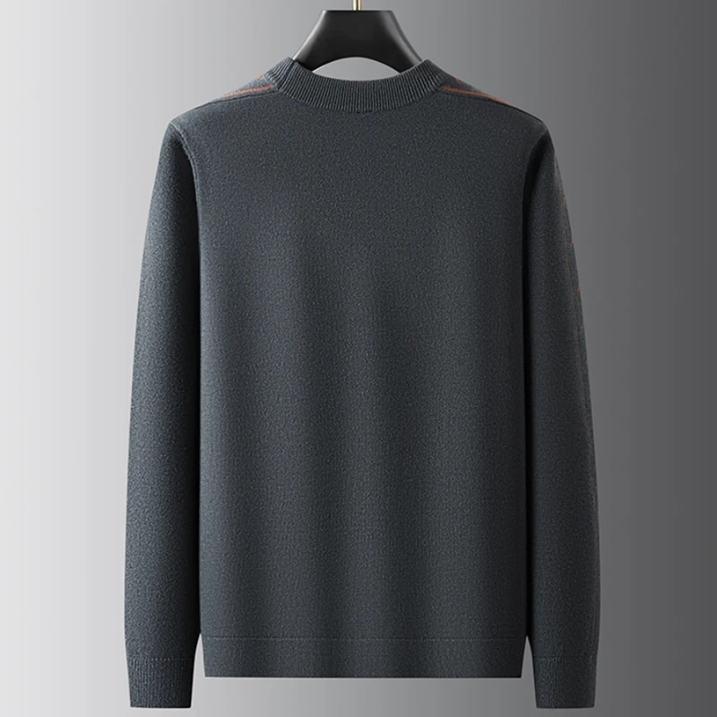 8XL 7XL 6XL 2025 Neue Autumu Winter High-End-Luxus Dünne Wolle Pullover Mann Rollkragen Herren Weihnachten Jumper Weiche warme Pull Homme