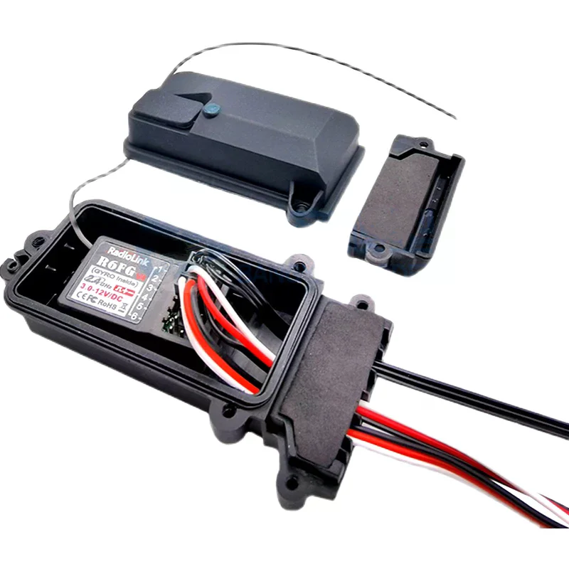 Plastic Waterproof RC Car Radio Device Receiver Box for 1/10 Axial SCX10 90046 D90 -4 RC Crawler Car