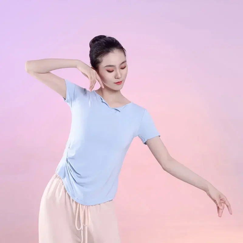 

Dance Practice Suit Women's Top Long Sleeve Chinese Classical Dance Clothes Body Training Clothing Dancing Latin Spring and