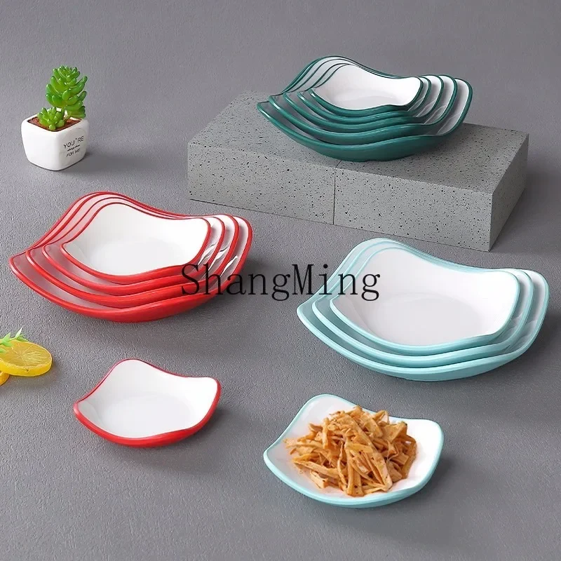 

CL two-color amphora square plate hotel restaurant side dish cold dish plate bar snack plate melamine