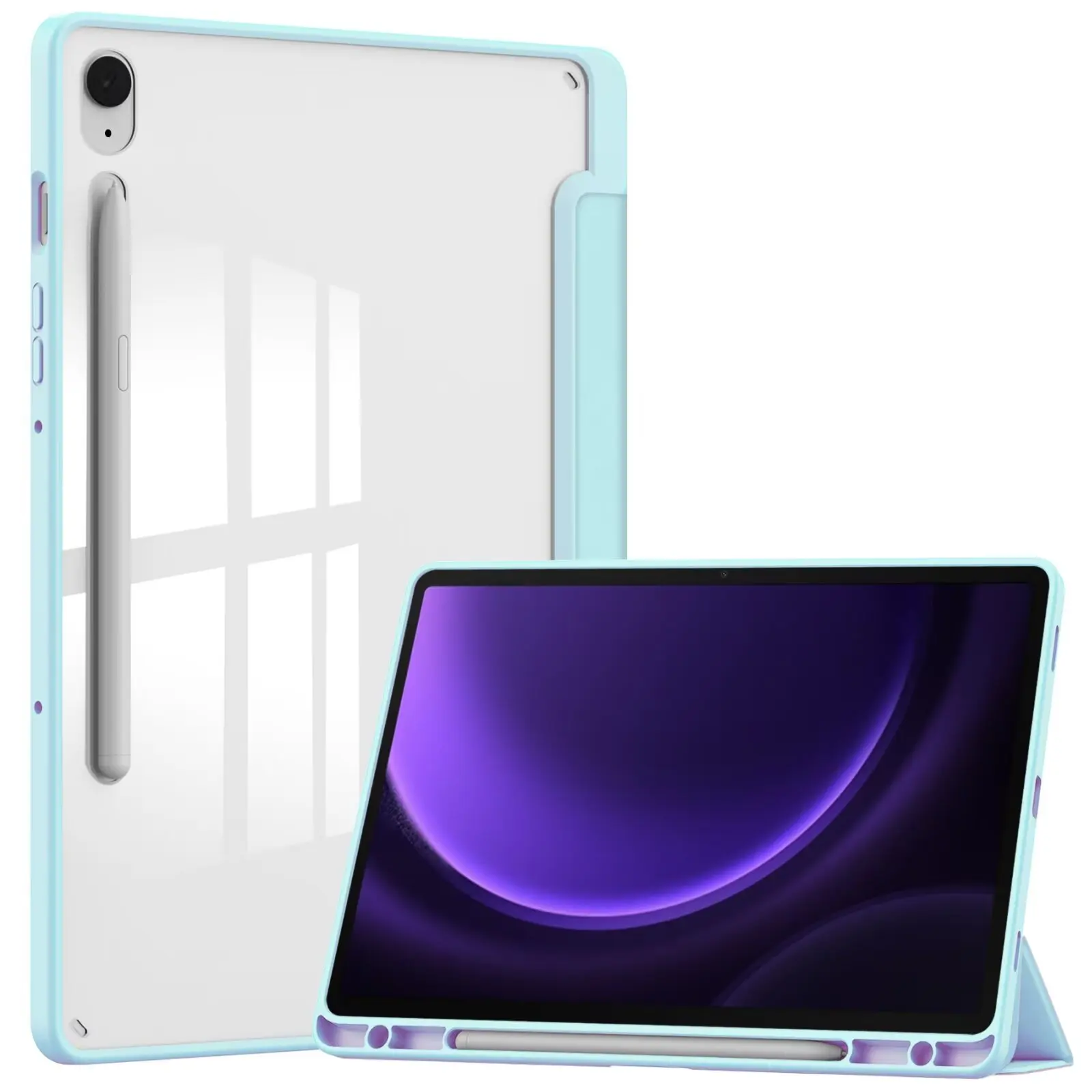 

Для Samsung Galaxy Tab S9 FE 10,9 дюймов 2023, акриловый кожаный чехол для планшета S10 FE SM-X520 SM-X526B, защитный держатель-подставка