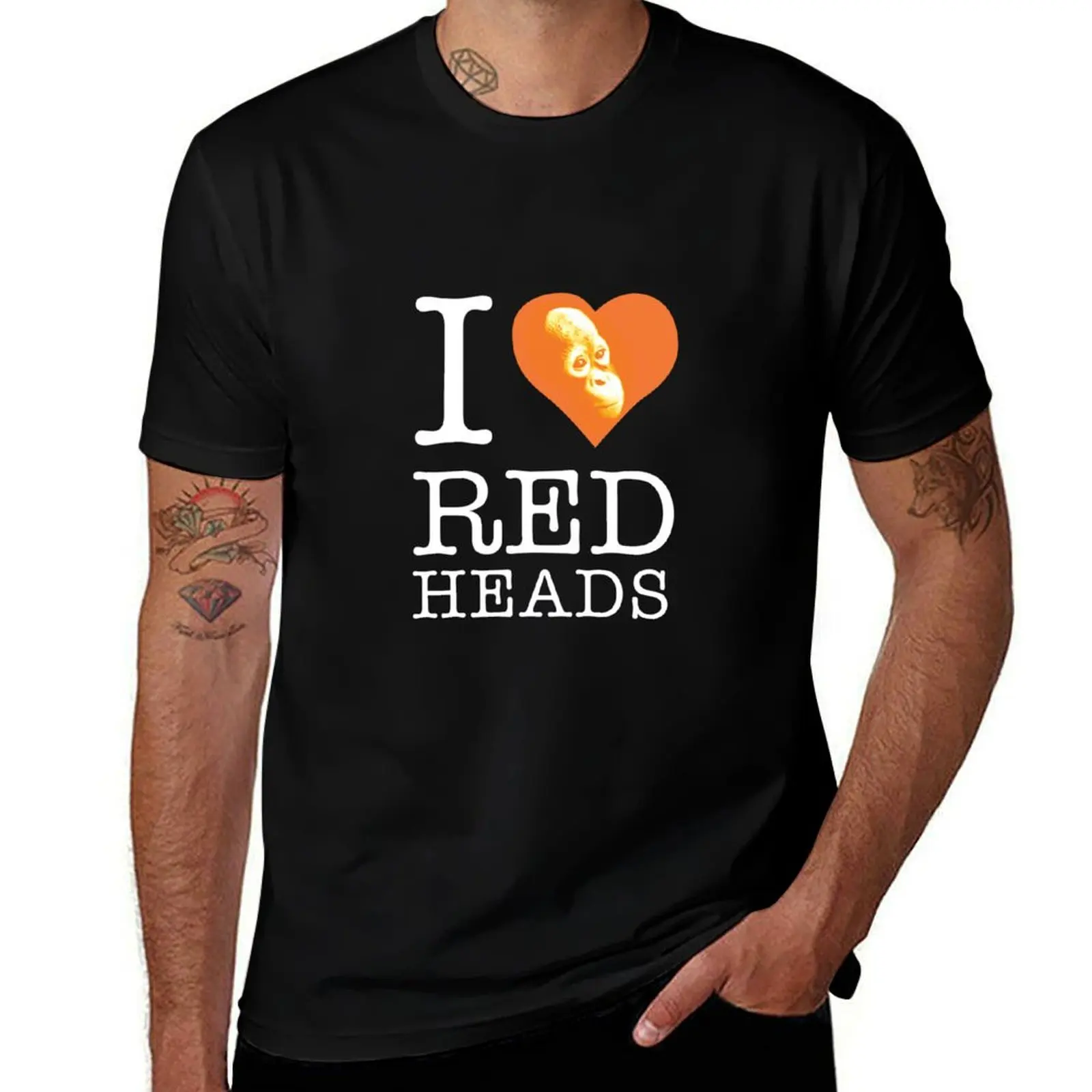 Me encantan las pelirrojas - Camiseta de talla grande, básica y casual.