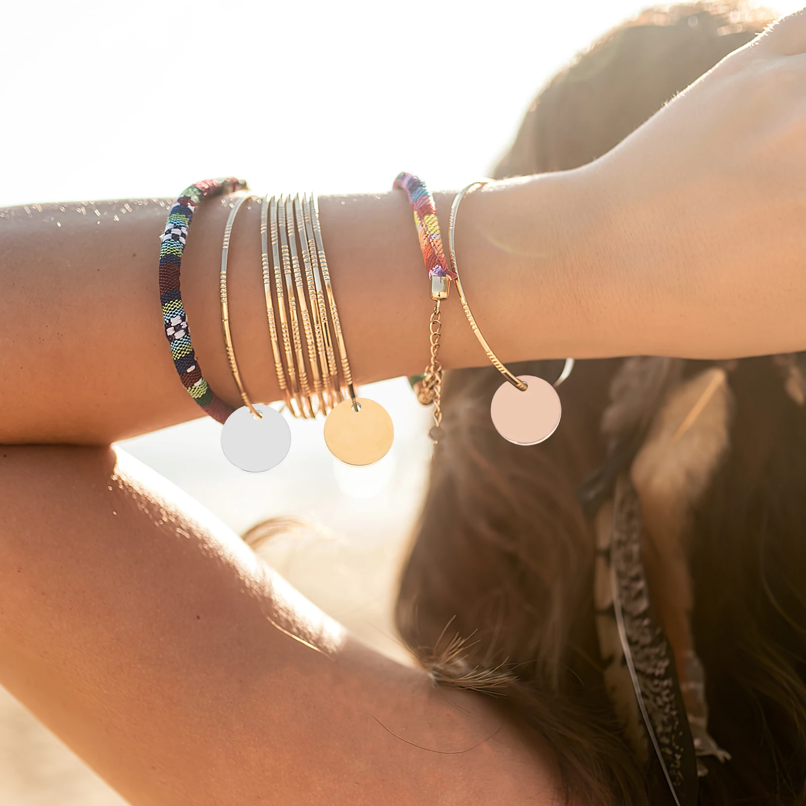 

15 Pcs Stainless Steel Tag Blank Metal Tags Engraving Blanks Necklace Key for Stamping Diy