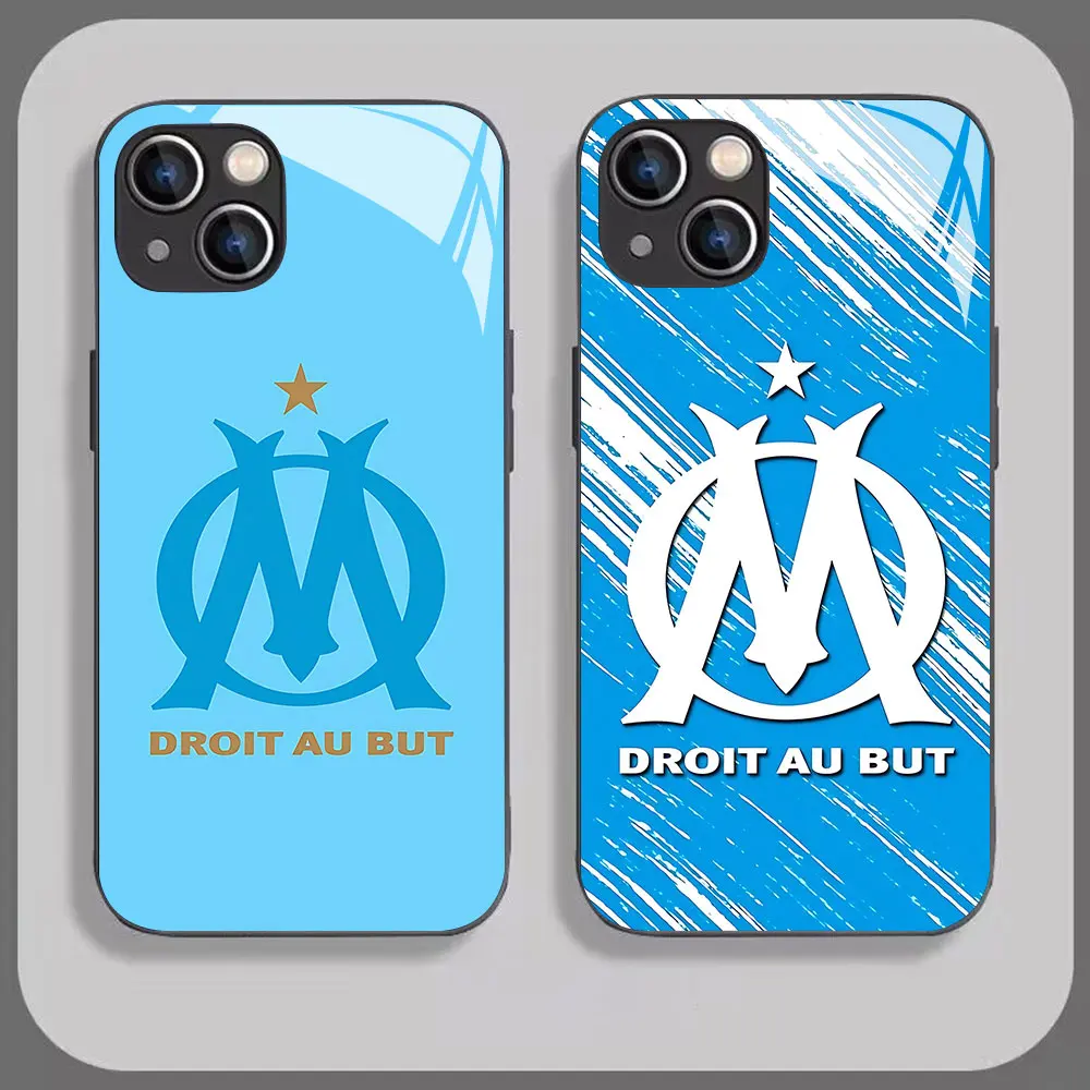 Marseille-FC-CLUB Phone Case For iPhone 16 15 14 13 12 Mini 11 Pro XS Max XR X SE 8 Plus Glass Soft Silicone Frame Back