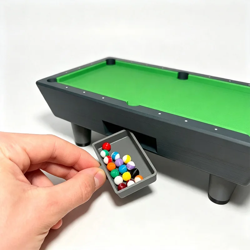 1/121/10  Mini Pool Table Miniature,Dollhouse Game Room Furniture Accessory,Tiny Billiards Table Prop for OB11Diorama Layout