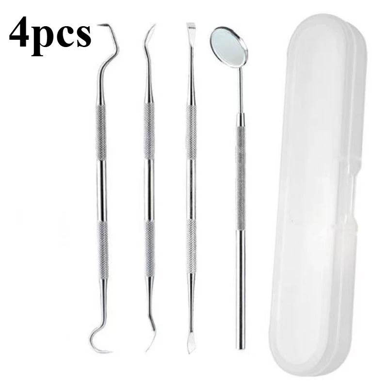 3/4/5/6/7 قطعة أدوات طبيب الأسنان المهنية الفولاذ المقاوم للصدأ الجير مزيل مسواك البلاك مكشطة تنظيف الأسنان عدة طب الأسنان #4