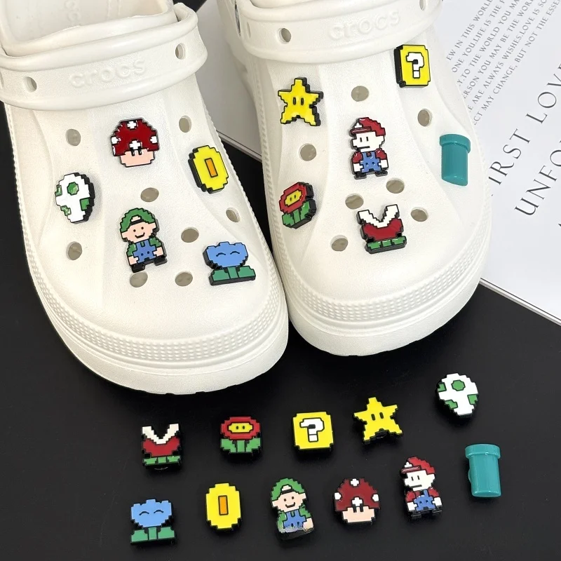 

New Cartoon Jibbitz Mario-Themed Diy Decorations For Shoes Charms Making Them Ideal Gifts For Mario Fans Xmas Party Gifts