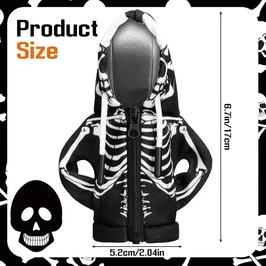 Car Gear Shift Hoodie Decoration Halloween Funny Gear Shift Cover Mini Universal Knob Hoodie Cover For Automotive Car Interior