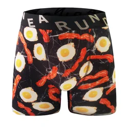 Men's Underwear Fashion Trend Comfortable Soft Fabric Boxer Shorts Mid Waist Funny Printing Breathable Boxer Shorts Plus Size