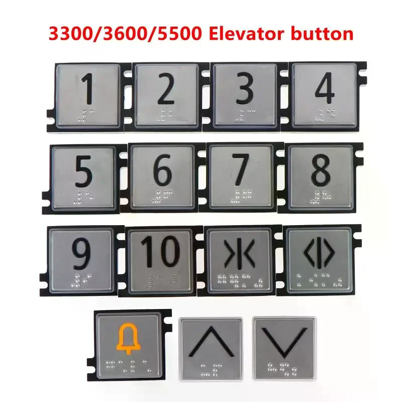 Applicable To Elevator Button 3600 5500 Numeral Key Direction Keys Without Button Board With Braille