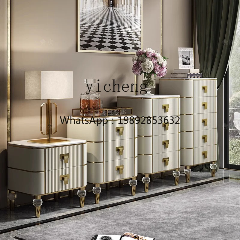H3-23   chest of drawers four or six storage bucket cabinets Italian postmodern high-end marble storage cabinet