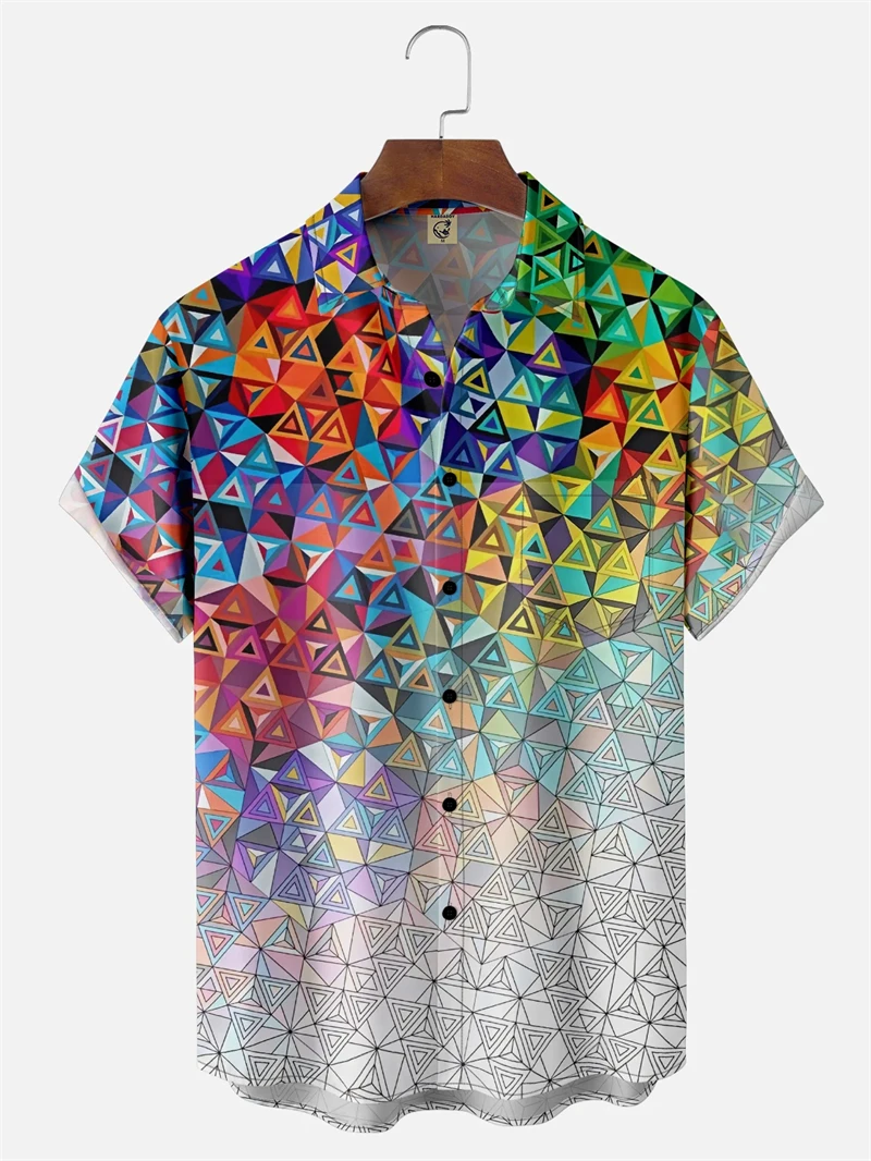 

Men's Shirts 3D Printed Art Trendy Short Sleeved Shirt Men's Fashionable Summer Beach Hawaiian Vacation Tops Y2k Men's Clothing