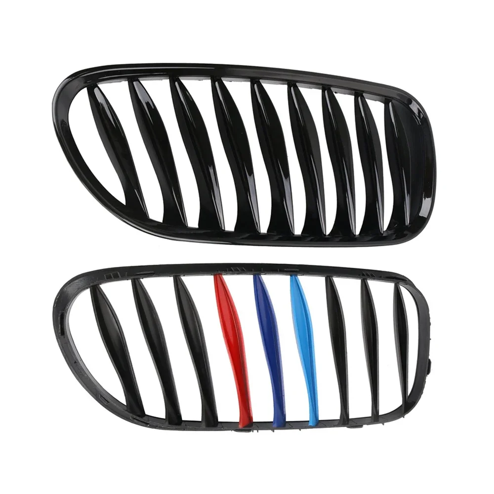 2PCS Car Glossy Black M Style Grill For BMW Z4 E85 Coupe Front Kidney Grille 2003-2008 51117117757 Replacement Automobiles Parts view 3