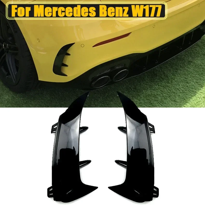 

Rear Bumper Splitter Canards Aprons Diffuser Knife For Mercedes Benz W177 Hatchback A Class A200 A250 2019 2020 Car Accessories