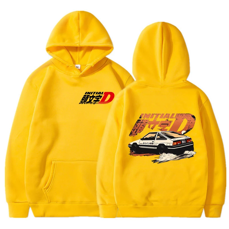 AE86 Funny Harajuku Manga Hooded Streetwear Redsuns Cartoon Gothic Sweatshirts Anime Initial D Hoodies for Men Clothes Male