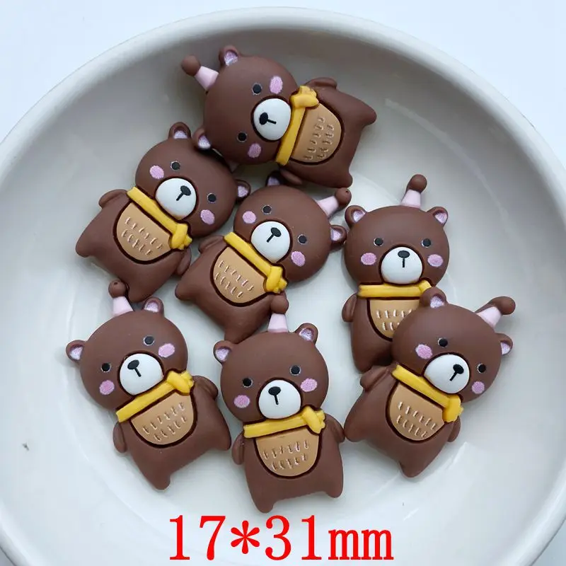 10Pcs New Cute Resin Mini Cartoon Animal Series Flat back  Scrapbooking DIY Jewelry Craft Decoration Accessories