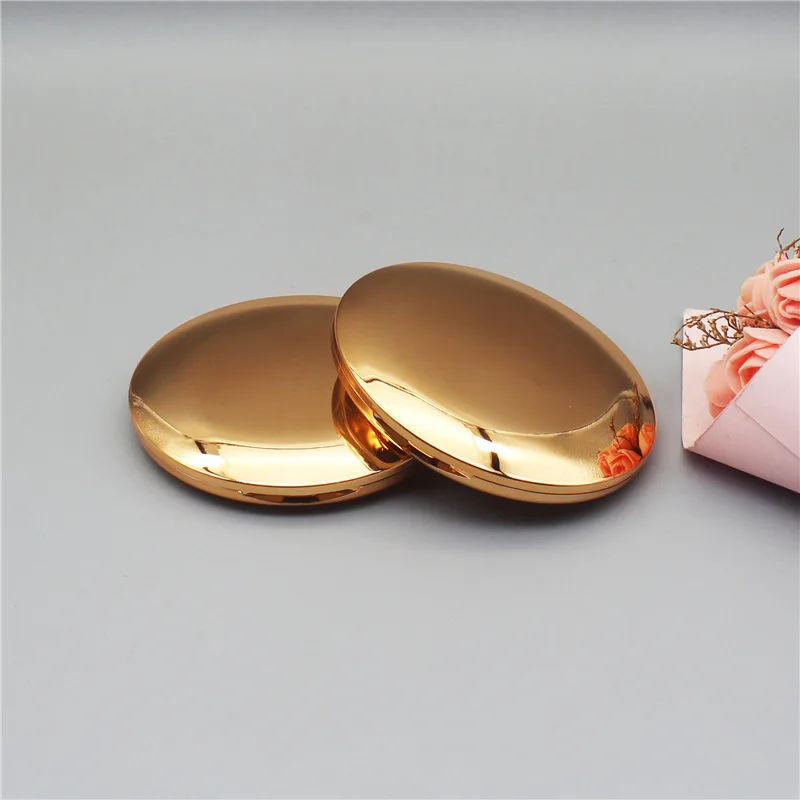 10-100pcs Empty Powder Box Gold Replacement Box Cosmetic Container with Mirror Rouge Powder Eye Shadow
