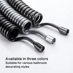 New 1.5/2/3/5M Spring Flexible Retractable Hose For Shower Head Toilet Bidet Pipe Plumbing Bathroom Spiral Flexible Shower Hose