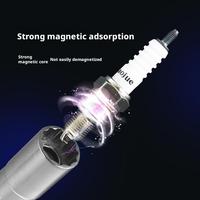 Spark Plug Socket Wrench Adapter 14mm16mm Set Universal Joint With Magnetic Flexible Socket Thin Wall 3/8\