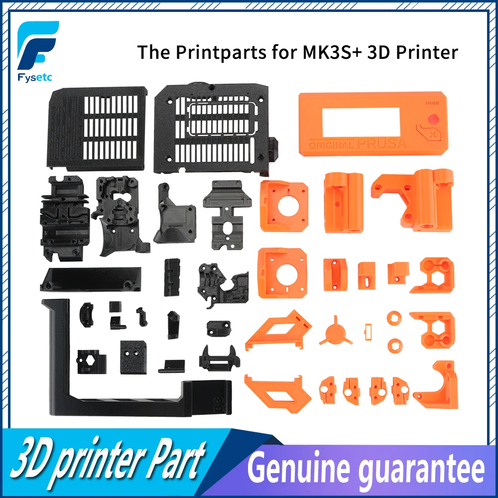 

Clone Prusa I3 MK3S Plus PETG Material Printed Parts Complete Kit MK3S+ Full Kit PETG Printed 3D Printer Parts