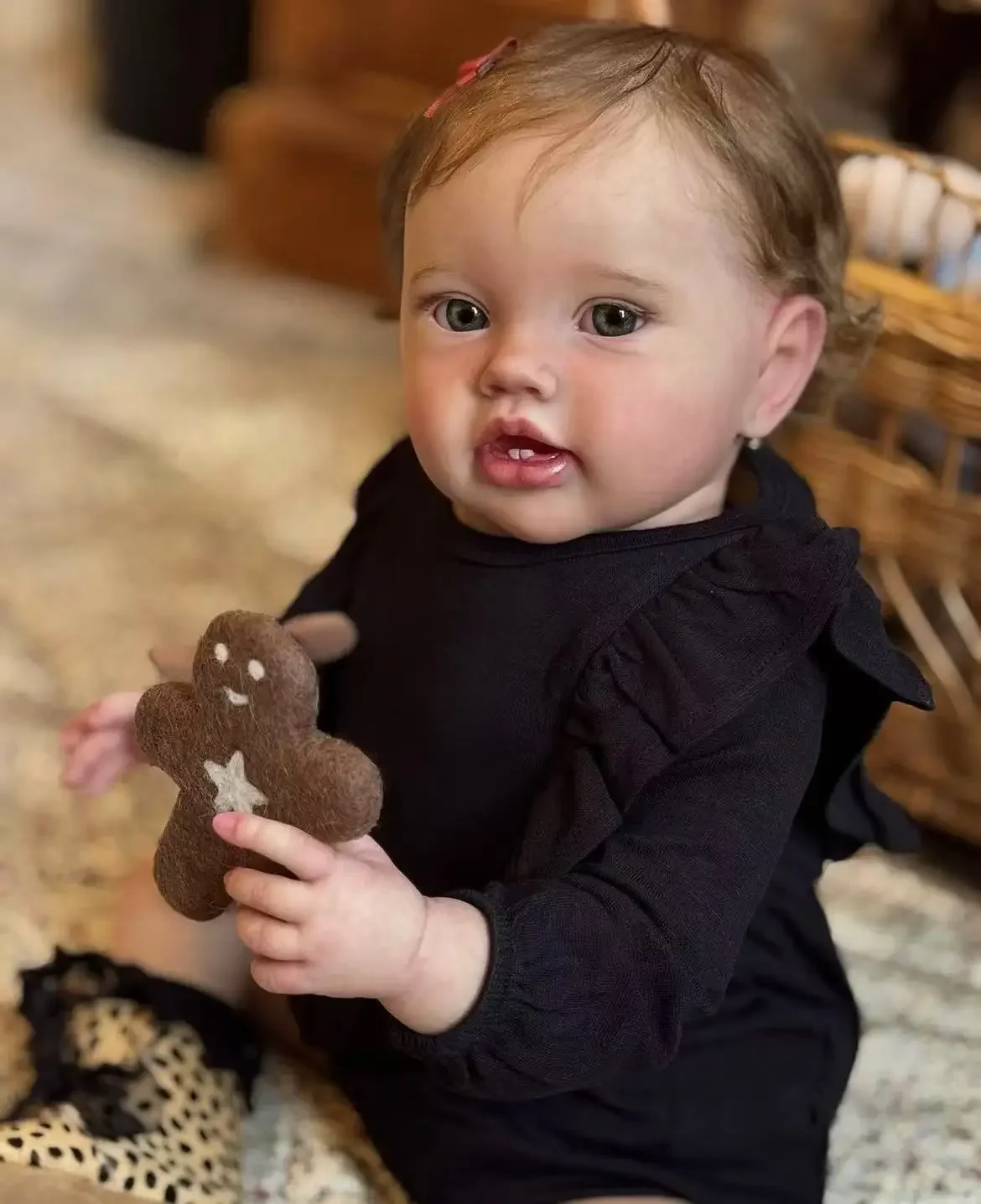 

Индивидуальная ограниченная поставка 24-дюймовая кукла Reborn Baby Lottie с укорененными волосами, уже готовая кукла, разные платья