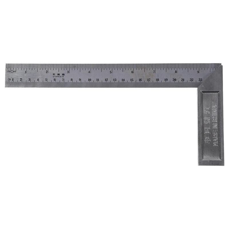 HOT SALE 2X 90 Degree 25Cm Length Stainless Steel L-Square Angle Ruler