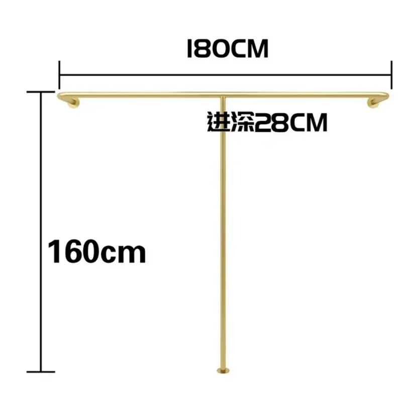 Grand cintre en fer doré pour enfants, supports de gril muraux, coin de chambre à coucher, gain de place, meubles de chambre