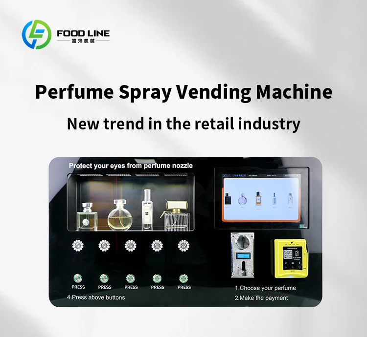 

Automated Perfume Sprayer Vending Machine Customized DIY Refillable Fragrance Dispenser Credit Card Payment For Public Place