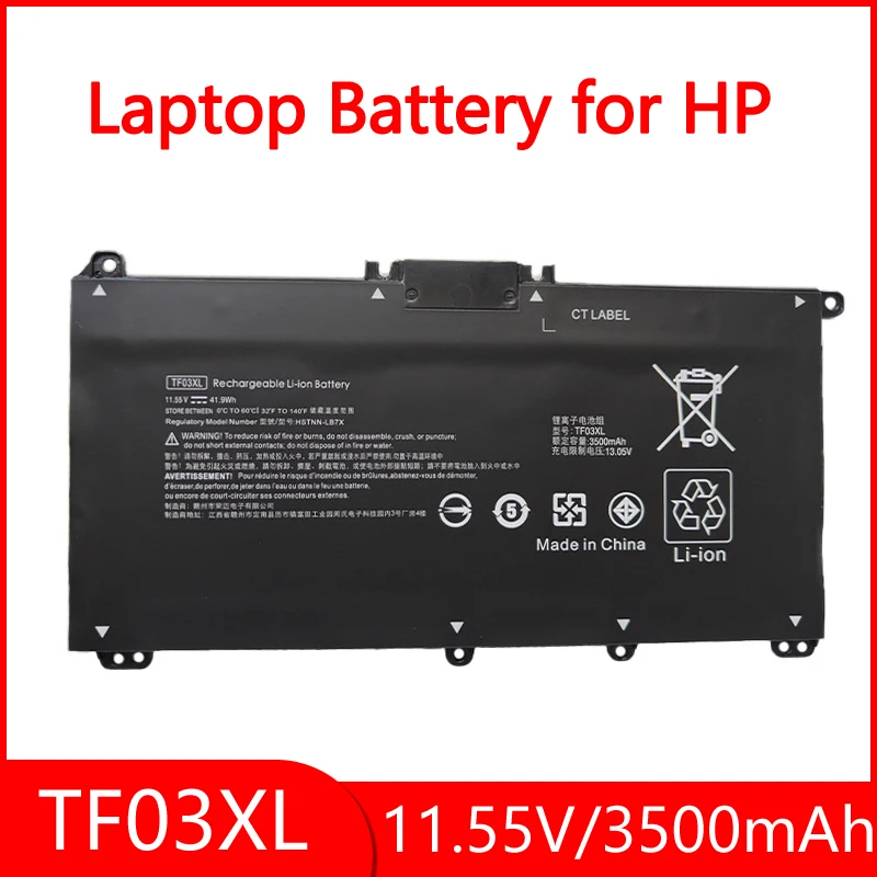 

TF03XL Laptop Battery for HP Pavilion 14-bf033TX 14-bf038TX 15-CC563ST HSTNN-LB7X TPN-Q188 15-CC 11.55V 3500MAH