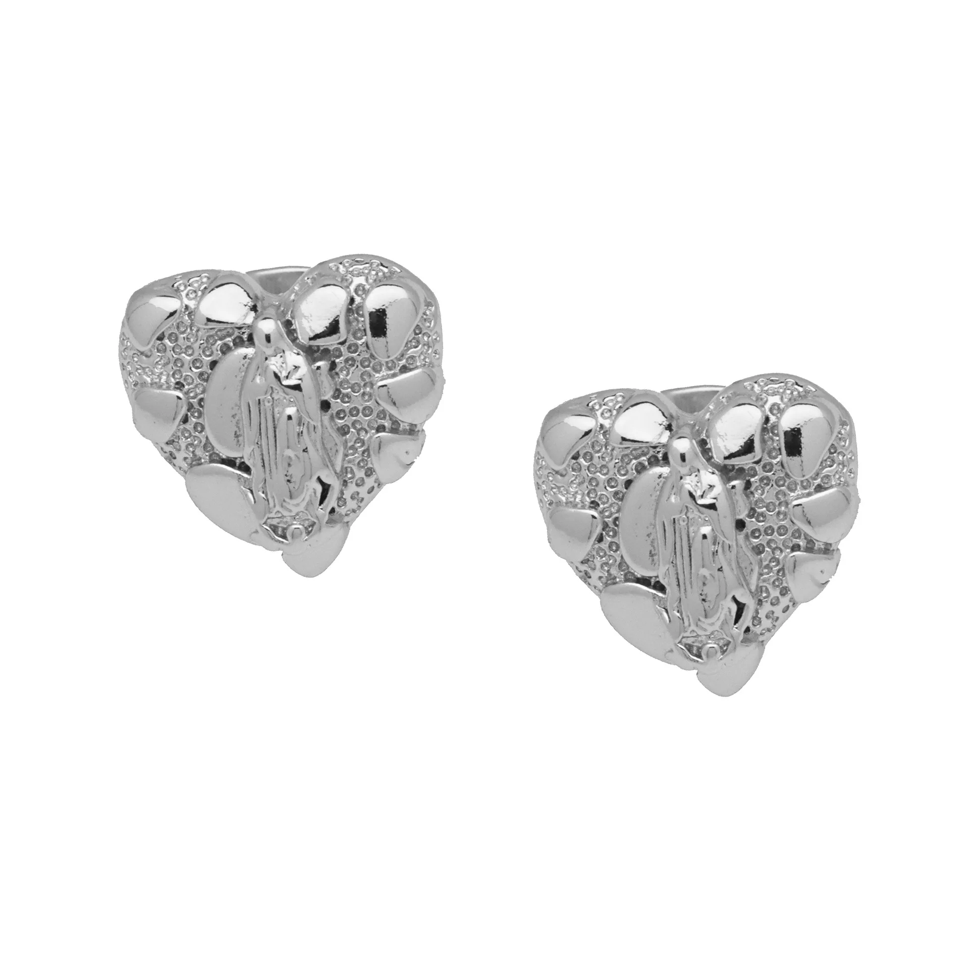 الهيب هوب المرأة الذهب الكتلة مريم العذراء القلب القرط النحاس المجوهرات المألوف الدينية سحر الأذن الكفة