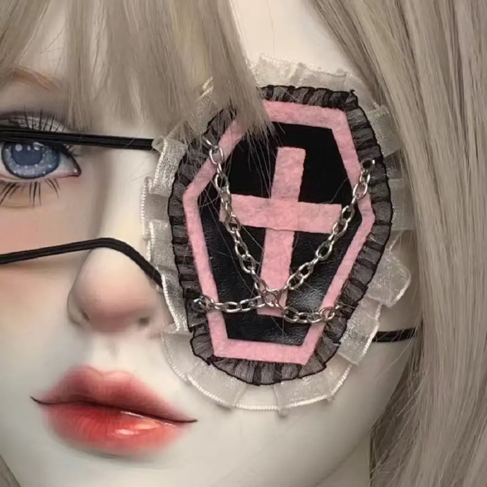 여성용 스트리트 웨어 Y2K 소녀 머리 장식, 스팀펑크 스파이크 크로스 블랙 화이트 레이스 머리띠, 로리타 고딕 메이드 카와이 액세서리