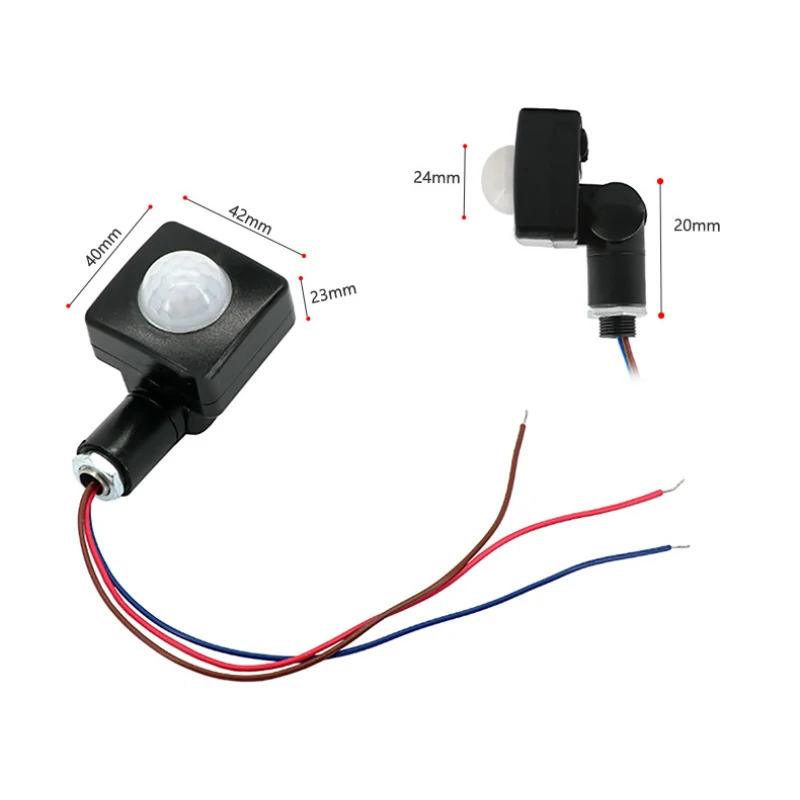 Pir Bewegingssensor Schakelaar Buiten Infrarood Licht Schakelaar Met Led Licht Pir Waterdichte Bewegingssensor Detector Ac 85-265V