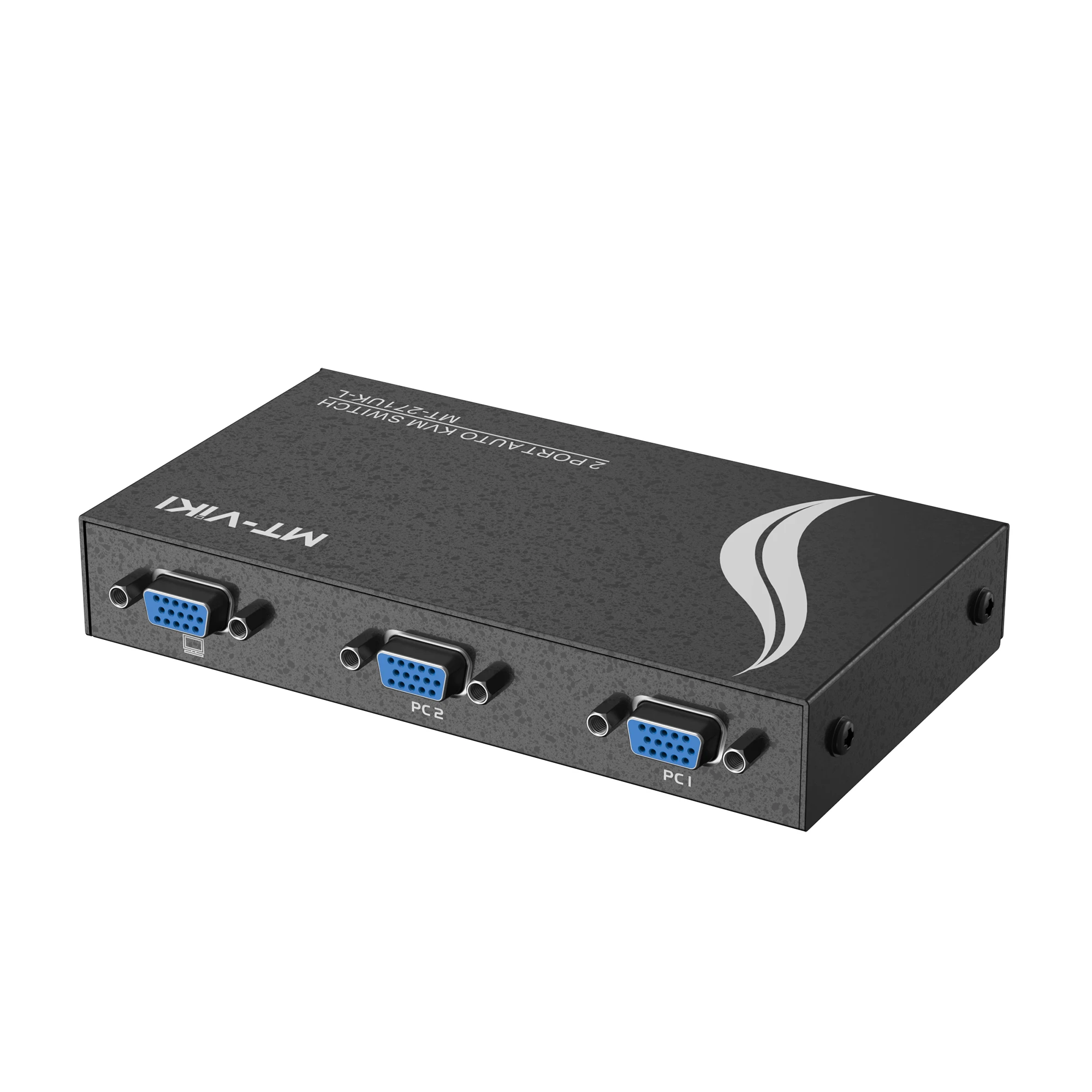 Hotkey Desktop KVM Selector Box 1 Port VGA PS/2 KVM Switch 2X1  Metal Shell Automatic in Stock 1920x1440 Resolution