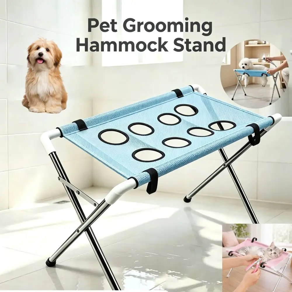 Faltbarer Hängeständer für die Tierpflege, Hunde- und Katzen-Badewanne, Trockentisch, Halter für die Nagelschneiderei, verstellbarer Halter für Haustiere.