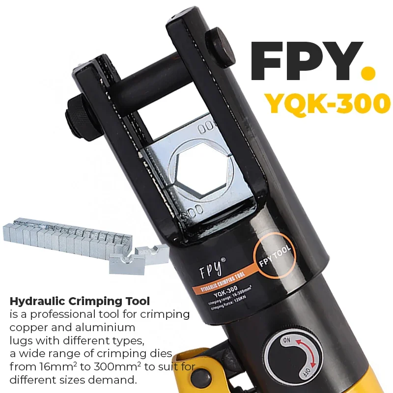 YQK-300 Hydraulic Crimping Plier Manual Hydraulic Hose Crimping Tools For Press CU/AL Connectors 10-300mm2